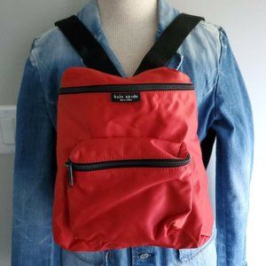 KATE SPADE Vintage Nylon Satin Red Mini Backpack